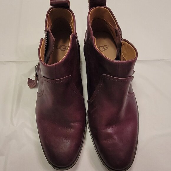 UGG Ankle Booties Plum Color Size 6 - Picture 2 of 12